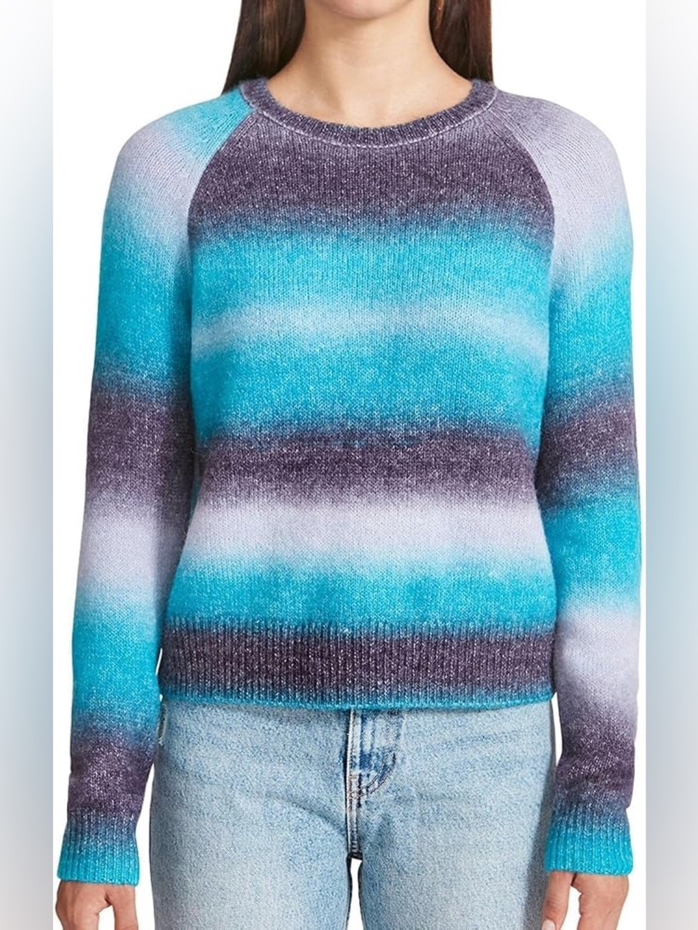 BB DAKOTA by Steve Madden Ombre Wool Sweater purple blue small
